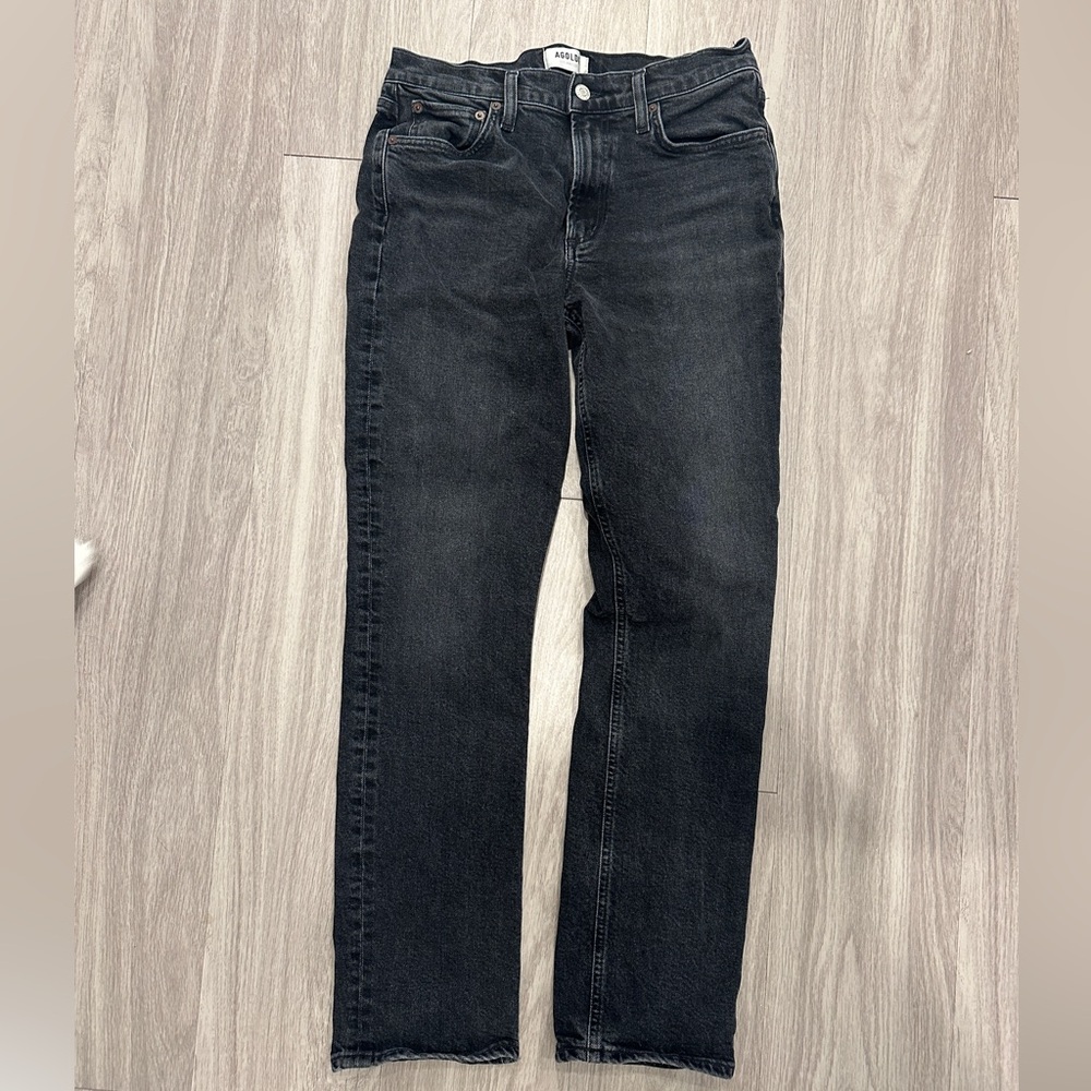 Agolde Women’s Black Straight Leg Jeans